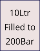 10Ltr Filled to 200Bar