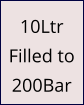 10Ltr Filled to 200Bar